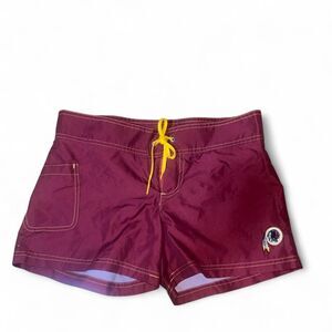 Nfl Women's Burgundy Washington Redskins 12" Boardshorts with drawstring SZ S